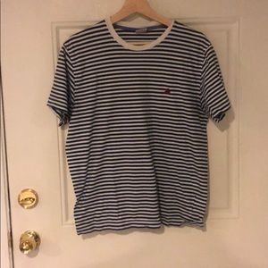 Brooks brothers blue and white stripped shirt